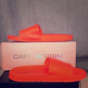 Tangerine orange sandals